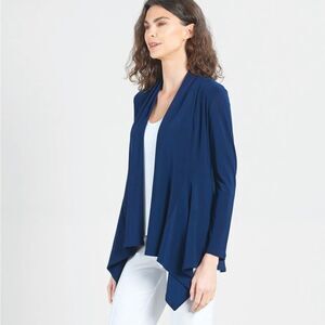 Clara SunWoo Drape Tunic Cardigan - Navy Sz M